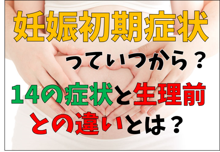 妊娠初期症状はいつから出る 生理前症状との違いと14の特徴とは Bitomos